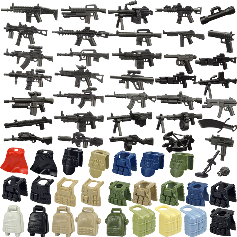 Rucksack Military Style - MOC Yapım Blokları Askeri Figürler SWAT