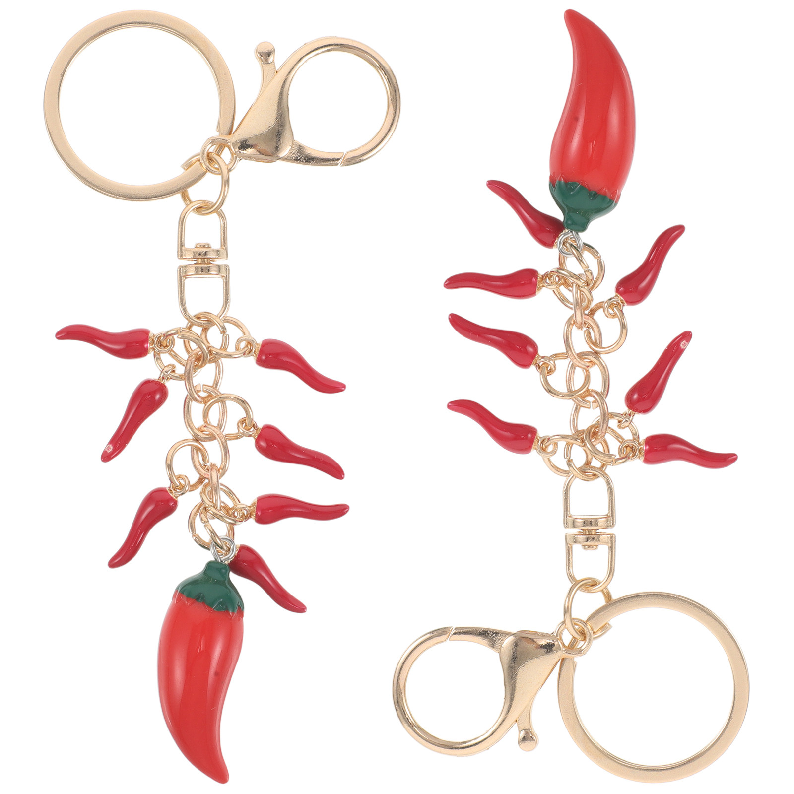 Mini Backpack Purse - 2 Adet Acı Biber Anahtarlık Kırmızı