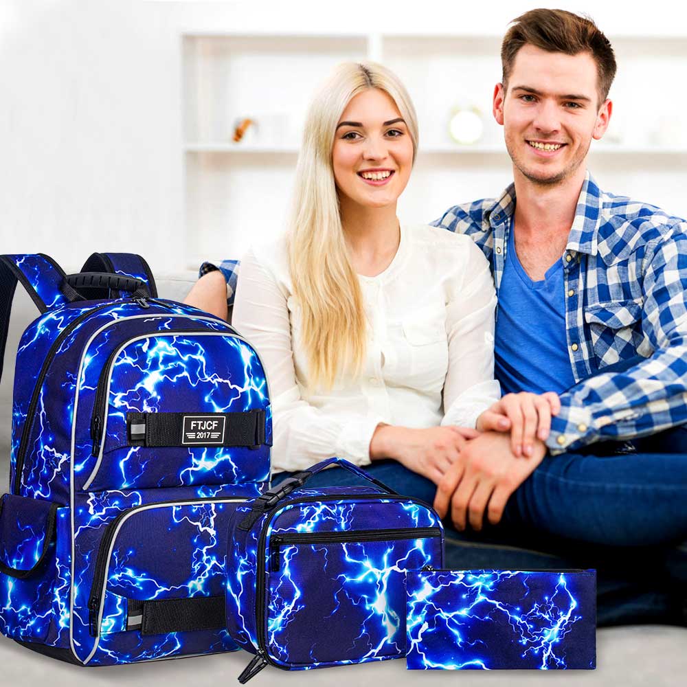 3PCS Yıldırım erkek Sırt Çanta - School Backpack Teen incelemesi ve fiyatı