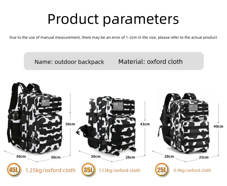 45L/35L/25L Taktik Sırt Çantas - Hiking Backpack Waterproof incelemesi ve fiyatı